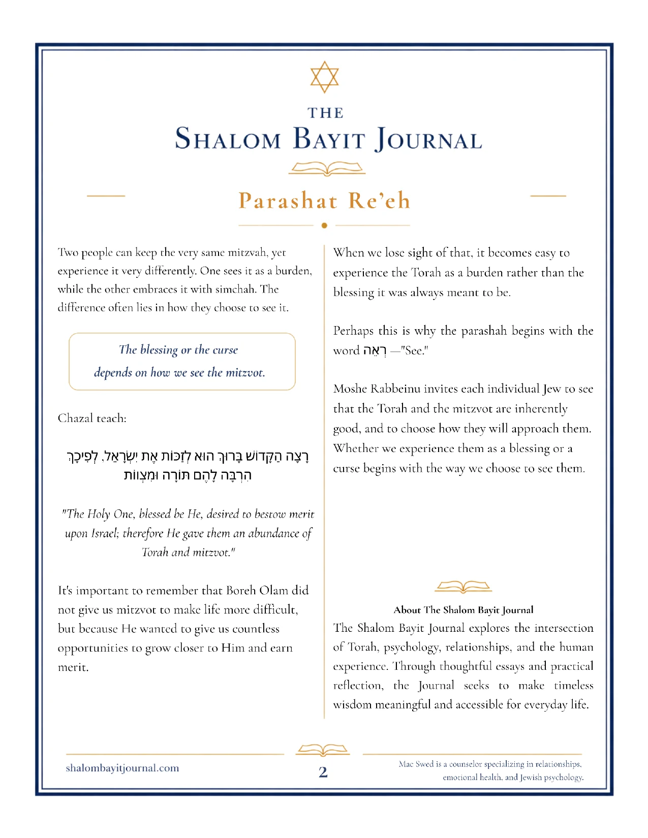 A Blessed Perspective, page 2