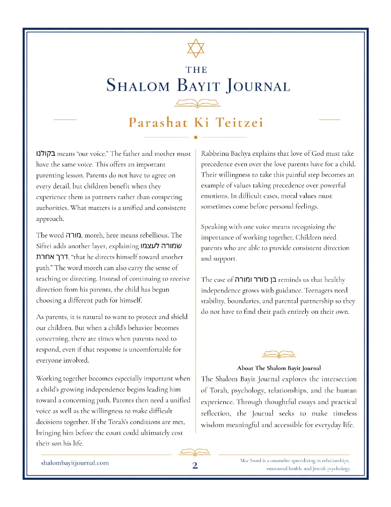 One Voice, page 2